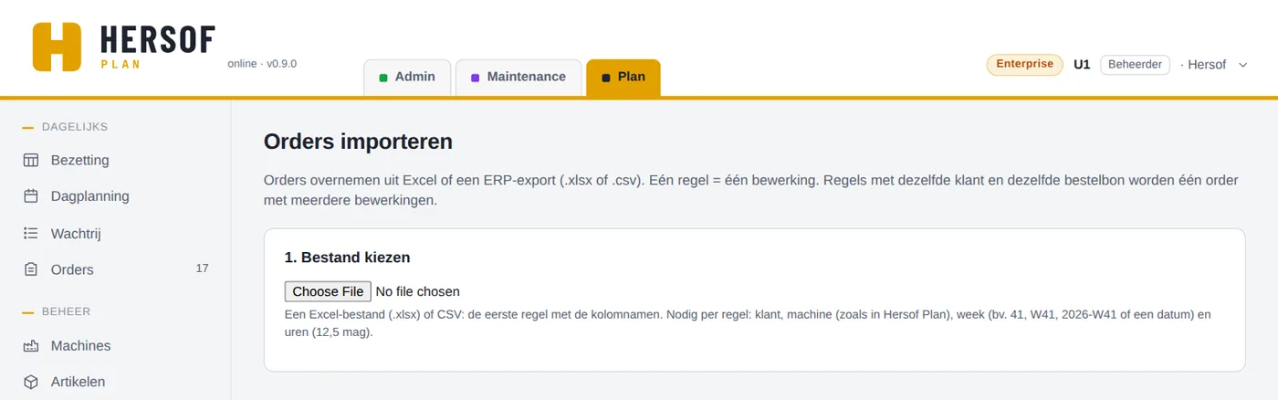 Scherm Importeren